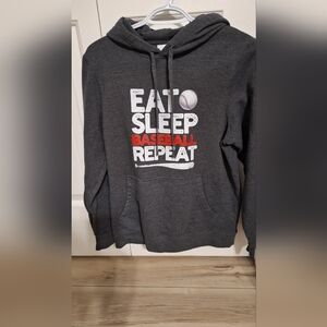 Baseball lover Hoodie, Eat Sleep Baseball Repeat